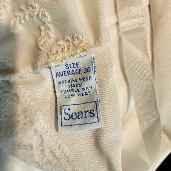 Womens Vintage Slip Size S-L 60s 70s White Nightgown Nylon Sexy Lingerie Dress - Picture 8 of 9